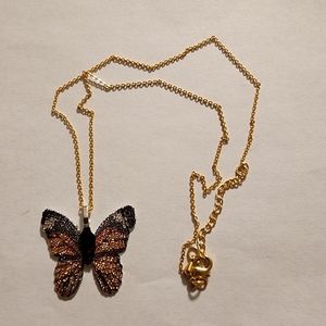 Natural Butterfly Leaf Pendant Necklace-FINAL PRICE